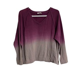 Chalet Et Ceci Ombre V-Neck Knit Sweatshirt